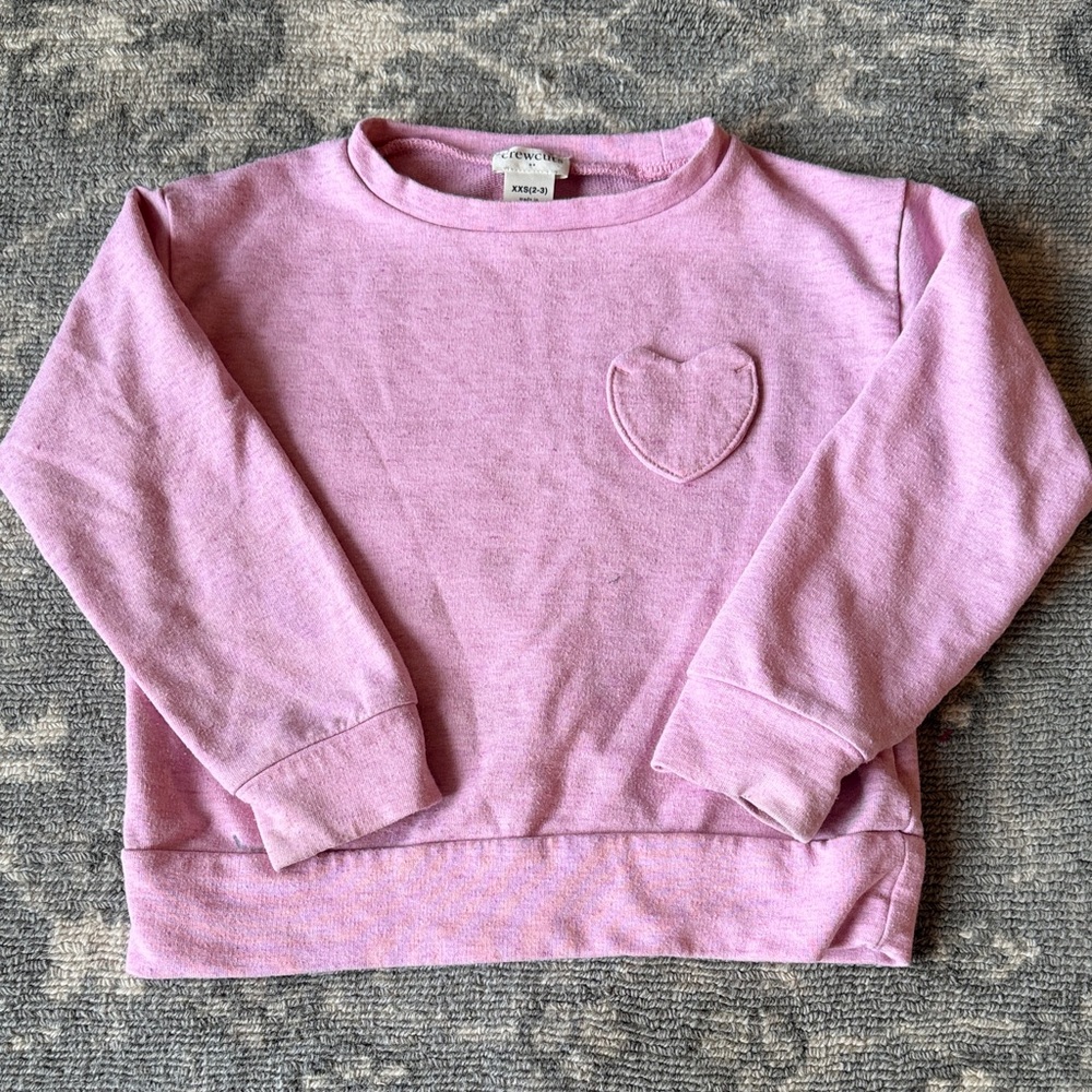 Crewcuts Pink Kids Sweatshirt with Heart